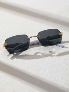 1/2件装塑料和金属精致简约复古男士时尚眼镜，适合热带海滩度假、钓鱼、高尔夫等户外休闲活动，可作为配饰。