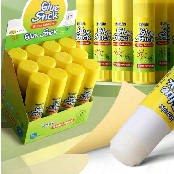 5pcs Super Strong Glue Sticks - Quick Drying, High Viscosity, Solid PVA Glue Sticks With Cartoon Design, Suitable For Office And School Crafts, Home And Office Adhesive, Applicable For Paper Crafts, Cards, Photos (Random Style)