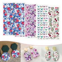 1 PC Gorgeous Abstract Oil Painting Series Pattern Soft Ceramic Earrings Water Transfer Paper Color Painting Leopard Handmade Clay Disposable Water-Soluble Stickers - Multicolor - View 4