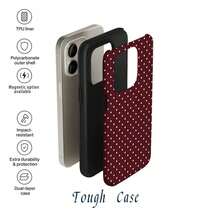 Una funda elegante para teléfono no incluye un cordón ni un soporte. FUNDA POLKA, Resistente, Brillante, Borgoña, Marrón. Compatible con 17 16 15 14 13 12 Plus Pro y S25 S24 S23 S22 Ultra. - Color mixto 1 - Ver 4