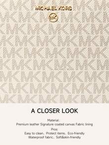 Michael Kors Jet Set Charm MK 女士单肩包，小号字母印花相机斜挎包，休闲单肩包，适合日常聚会 - 白色 - 查看 6
