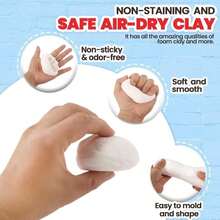 Moldable Cosplay Foam Clay (White) – High Density And Hiqh Quality For Intricate Designs | Air Dries To Perfection For Cutting With A Knife Or Rotary Tool, Sanding Or Shaping - MàuI - Xem 3