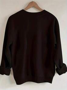 New Years Outfit WomenWomen's Autumn Sweatshirt, Christian Sweatshirt - White Background With Black Lettering, Featuring Striking Bible Verses "I Am Great" And "I Am Loved, I Deserve, I Am Strong." Casual Crew Neck Pullover, Suitable For All Seasons, Faith-Themed Casual Wear And Christian Gifts, Women's Autumn Sweater, Women's Fashionable Sweatshirt. Women's Crew Neck Printed Sweatshirt.Loose And Comfortablenew Years Outfit Women - màu đen - Xem 2