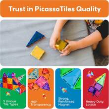 Kids Magnetic Building Block Toys - 120PC - View 2