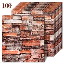REWOMC 3D Wall Panels Peel And Stick , 100 PCS 15inch*13.8inch Foam 3D Wallpaper, Faux Brick Wall Panels For Bedroom, Stairs, Kitchen Waterproof And Moisture-Proof, Can Be Cut To Fit Living Room Decoration, Easy To Clean, And Suitable For Home Decoration - Mẫu gạch đỏ - Xem 1