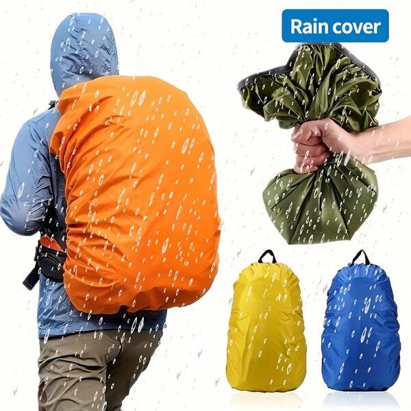 30-40L Portable Outdoor Backpack With Cover - Durable Polyester, Suitable For Dust/Anti-Theft/Cycling/Hiking/Camping/Travel/Outdoor Activities Reflective Canvas Backpack Rain Cover, Camping Gear | Energetic Backpack | Durable Backpack, 2025 New Arrival