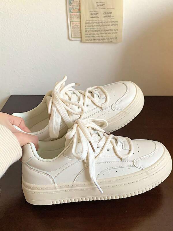 Zapatillas de skate deportivas informales para mujer,Zapatillas deportivas PU,zapatillas de plataforma cómodas y elegantes,Zapatos deportivos casuales para mujer al aire libre,livianos,transpirables, antideslizantes,chunky de moda Zapatos para aumentar la altura y entrenamiento de carreraZapatillas de cuña para mujer,zapatillas deportivas de moda con tacón alto