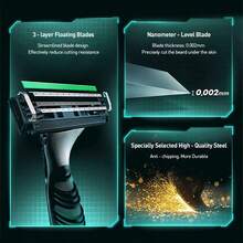 Gillette Razors For Men, Vector 3D Razor, 1 Handle And 3/5 Blade Refills - Multicolor - View 10