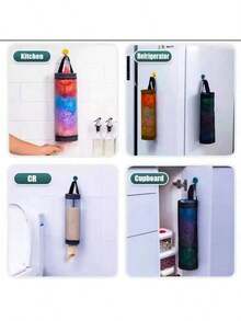 Wall-Mounted Trash Bag Storage Box; Plastic Bag Storage Box; Storage Bag For Hanging On The Wall - Multicolor - View 9