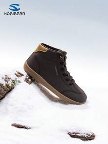 HOBIBEAR 1 Pair Women's Brown Winter Snow Boots, Elegant High-Top Boots, Women's Barefoot Shoes, Ankle Boots, Men's Sports Shoes, Wide Mid-Calf Walking Shoes, Rubber Non-Slip Waterproof, Hiking Shoes - Brown - View 4