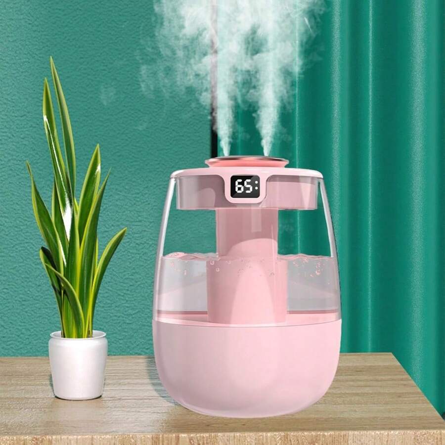 Desktop Humidifier Large Capacity USB Home Bedroom Office Portable Mini Purifier Air Large Mist Volume - 粉色 - 查看 1