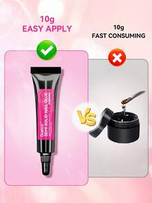 2PCS/1PC Newly Upgraded Quick Drying 10g Semi Solid Nail Glue For Press On Nails Tips No Need For UV Lamp Long Lasting Fake Acrylic Nails Kit Glue Gel - Trong sáng - Xem 5