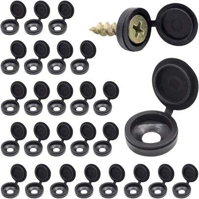 120 Piezas Tapones De Plastico para Tornillos, Remaches Matricula Coche Moto, Porta Soporte Matricula, Kit Placa Matricula, Tapones De Agujero Tipo Empotrado para Coche, Casa Decoración De Muebles