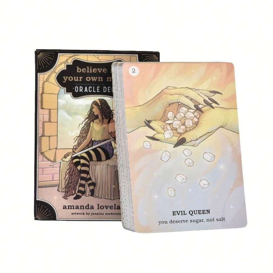 1 张 - 相信你自己的魔法神谕卡，标准版，神秘的指引和鼓舞人心的名言，纸板材质