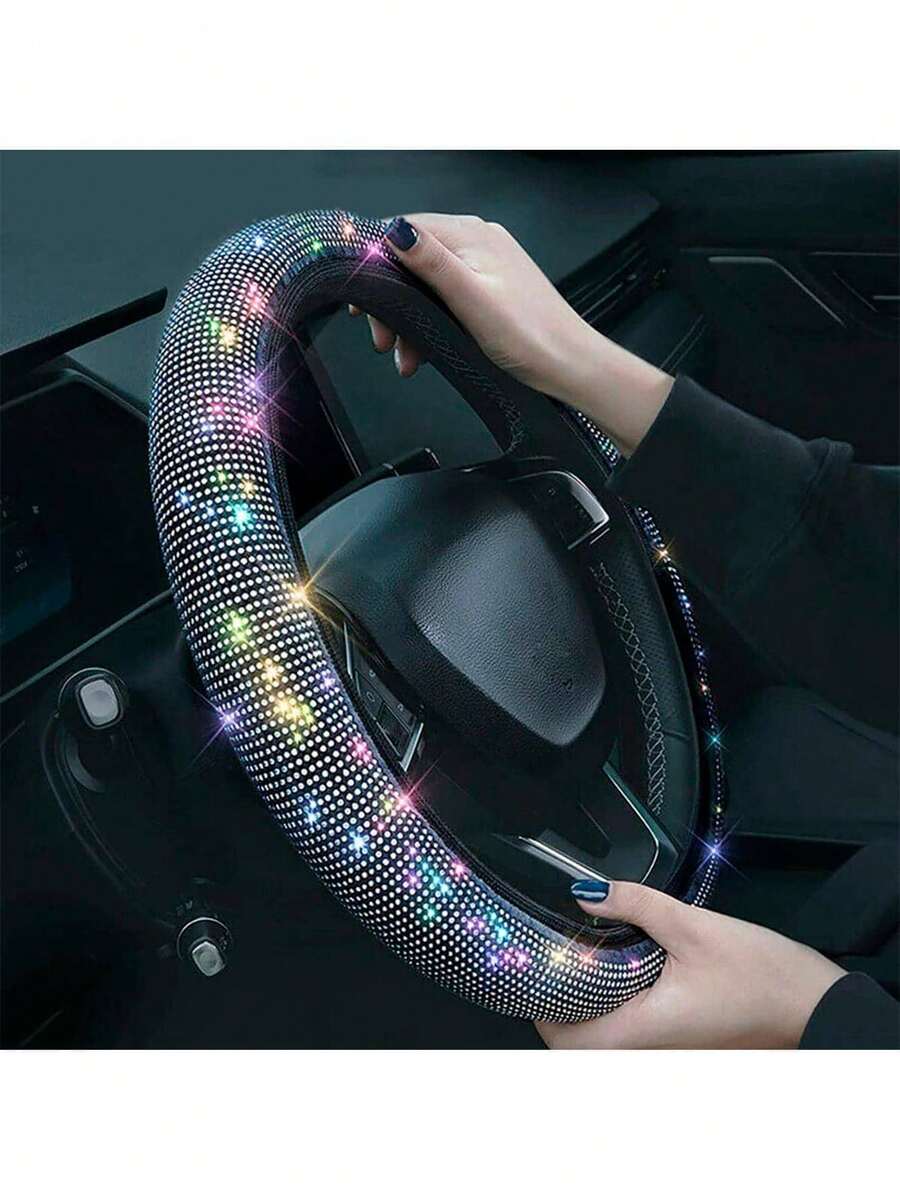 Sparkly Diamond Steering Wheel Cover Protector Auto Fashion Vmingo