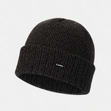 CAMEL CROWN 针织帽四季百搭保暖月子帽防风大头围白色毛线帽防寒帽