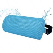 REEZEIVI Juego de 1 almohada para reposacabezas para patio tumbona tumbona malla de aire 3D para exteriores con banda elástica secado rápido y lavable para sillón reclinable silla de playa - azul - Ver 1