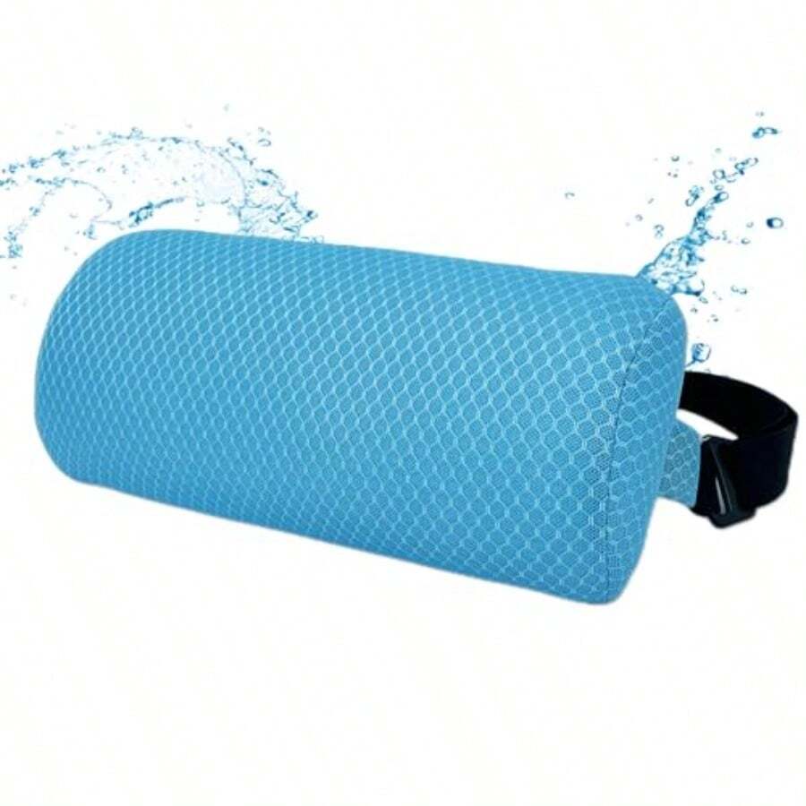 REEZEIVI Juego de 1 almohada para reposacabezas para patio tumbona tumbona malla de aire 3D para exteriores con banda elástica secado rápido y lavable para sillón reclinable silla de playa - azul - Ver 1