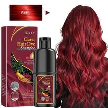 Hair Dye Shampoo,Red Color,Easy Color Change Lasting Color,Lock Color,Does Not Irritate Moisturizing Scalp Create Stylish Hair Color Shampoo - 紅色 - 查看 1