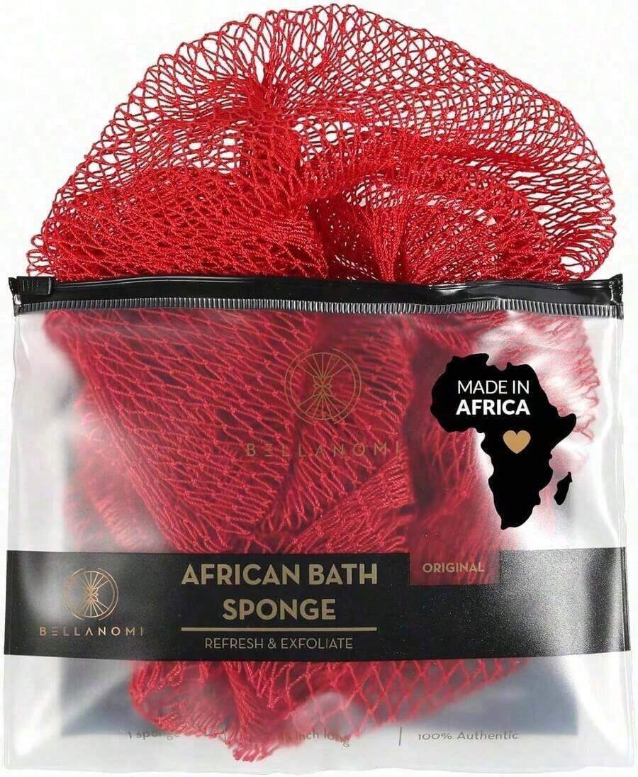 African Exfoliating Net Sponge, Authentic, Ly Sourced From Nigeria, 45 Inches Long, Back Scrubber For Daily Use (Indigo),23275022 - Màu Hồng Tươi - Xem 1