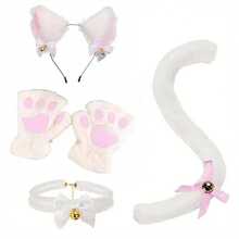 可调节猫耳发箍，可爱狐狸耳头饰，洛丽塔角色扮演头饰，蓬松日式发饰，JK角色扮演发箍 - 彩色 - 查看 17