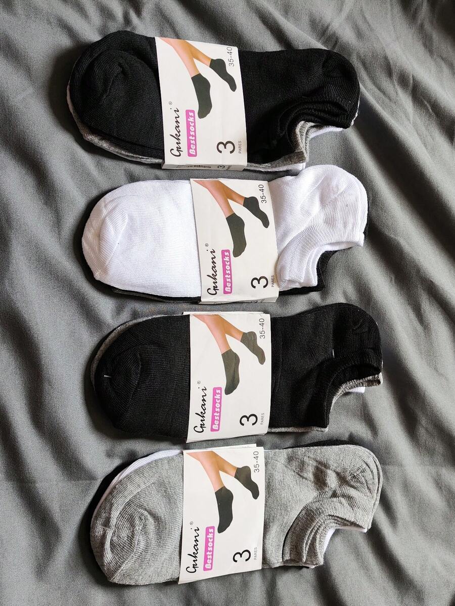 kit 12 par meias feminina  cano curto Invisible