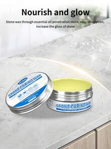 1 Bottle Coconut Oil Tile & Marble Polish Wax - Concentrated Stone Care Enhancing Gel, Suitable For Home Cleaning (Random Shipment Of New And Old Models)