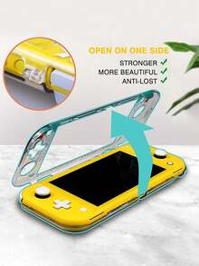 1pc Pink Sakura/Brown Raccoon PC Transparent Shockproof Protective Case For Nintendo Switch Lite Console - Multicolor - View 6