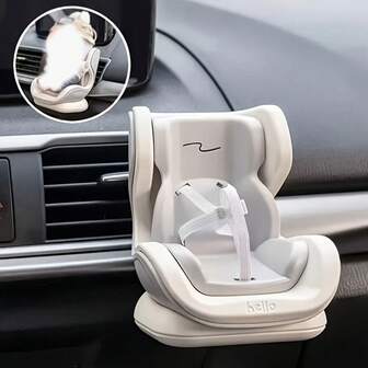 Doll Car Seat Air Vent Decoration - Adjustable Air Vent Clip Mount And Seat Belt, Suitable For Most Cars, Durable Plastic Construction, Suitable For Collectible Birthday Party Car Decoration, Ideal Gift For Doll Lovers, Car Accessories, Car, Car Decor, Car Interior Accessories, El, Car Essentials, Car Stuff
