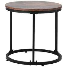 Set Of 2 Round Coffee Tables, Living Room Coffee Table Set, Nesting Round Side Table, 2 Round Side Tables (Brown) - Brown + MDF - View 11