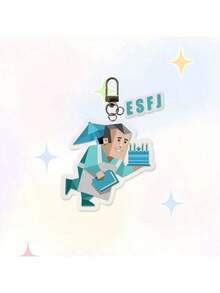 Mbti Keychain MBTI 16 Personalized Goods Acrylic Keychain School Bag Strap Accessory Character Gift Cute Keychain - Multicolor - View 7