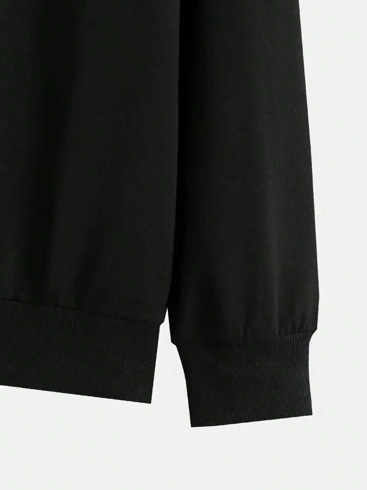 Sudadera con capucha de ajuste holgado para hombres que cubre la grasa, uso diario, disimula la grasa, sudadera de invierno para hombres de talla JDOZ - Negro - Añade 3