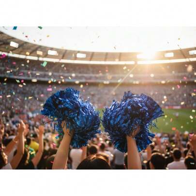 10pz Accesorio dinámico pompones de animación agarre cómodo fácil de usar eventos deportivos concursos estudiantes mexicanos