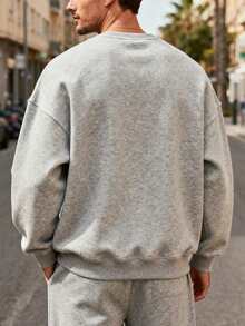 Personalized Men's Sweatshirt, Christmas , Couple, Party Attire, Christmas Gifts, With Customization Services Available. - Grey - View 2