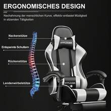 Gaming Chairs - 黑白 - 查看 6