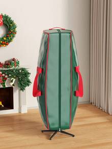 1 pieza Bolsa de almacenamiento exclusiva de Navidad, bolsa de regalo, bolsa de decoración del hogar, bolsa de almacenamiento de gran capacidad al por mayor, diseño impermeable, reutilizable, adecuada para regalos, artículos grandes a prueba de polvo, ropa, suministros navideños, juguetes, bolsas portátiles de alimentos - Verde - Ver 7