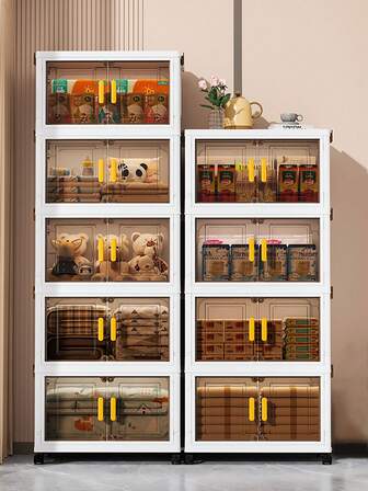 1pc 38cm/14.96in Wide Plastic Storage Cabinet, Small Foldable Storage Box, Kitchen Dining Utensil Cabinet, Kitchen Organizer Rack, Living Room Toy Cabinet, Slim Gap Organizer, Kitchen Slim Storage Cabinet, Christmas Gift, Storage Box, Under Bed Storage