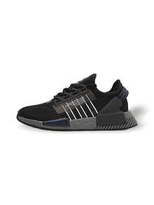 NMD V2 儿童运动鞋健身跑步休闲轻便缓震透气厚底拼色标志亲肤舒适易搭配日常黑色 HQ6696 - 黑色 - 查看 1