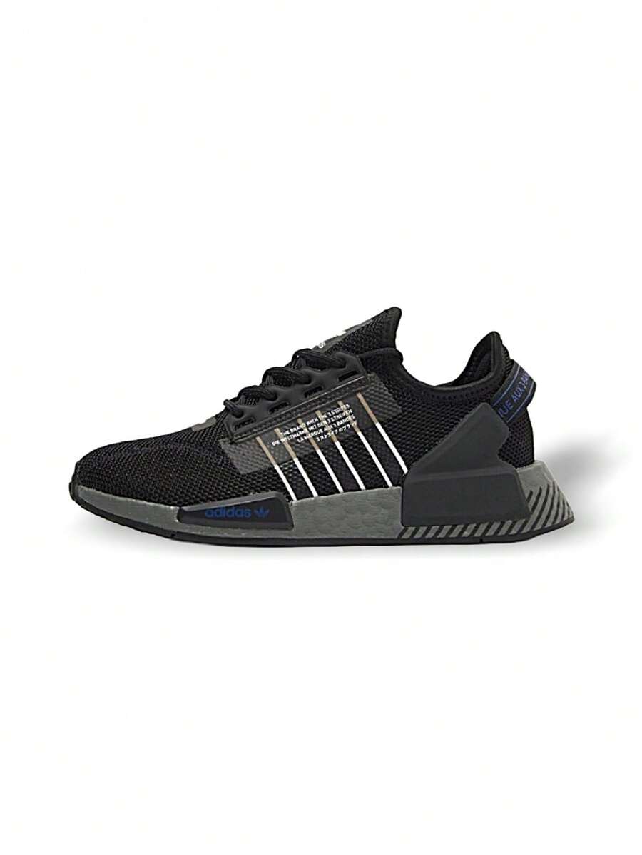 NMD V2 儿童运动鞋健身跑步休闲轻便缓震透气厚底拼色标志亲肤舒适易搭配日常黑色 HQ6696 - 黑色 - 查看 1