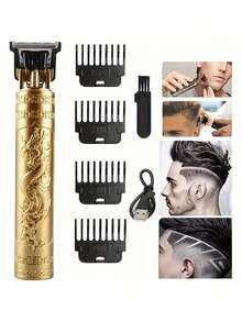 High-Speed Men's Electric Razor, Smart Anti-Pinch Hair Shaver, Thoughtful Valentine's Day Gift For Boyfriend - Black - View 6
