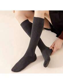 1/3 Pairs Women Over The Calf Socks, Warm Thickened Over The Calf Socks, Winter, Cozy Socks