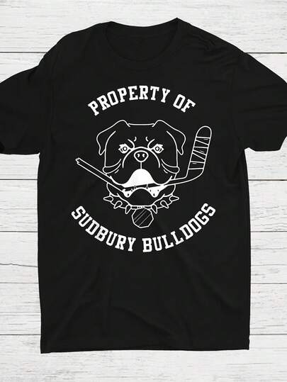 Property Of Sudbury Bulldog Shirt Printed T-shirt for family and friends as a gift, pure cotton round neck short sleeves