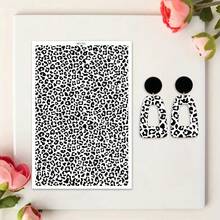 1 PC Gorgeous Abstract Oil Painting Series Pattern Soft Ceramic Earrings Water Transfer Paper Color Painting Leopard Handmade Clay Disposable Water-Soluble Stickers - Multicolor - View 25