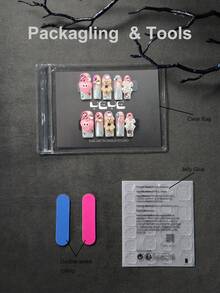 Bộ 10 móng giả vuông thủ công Y2K, màu trắng, hồng chuyển sắc, hình trái tim pha lê 3D, gấu, nơ, đá trang trí, kim tuyến bạc, móng giả acrylic phủ toàn bộ bề mặt thủ công Y2K, dụng cụ làm móng nghệ thuật cho nữ giới, thích hợp sử dụng hàng ngày, khi thư giãn, đi nghỉ mát, đi làm, dịp lễ. - Màu Hồng baby - Xem 7