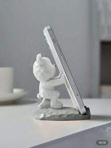 1pc Cute Cartoon Bear Shaped Phone/Tablet Stand, Compatible With Smartphones And Tablets, Suitable For Office Desk, Bedside, Living Room, Study, Bedroom, Back To School Gift - Multicolor - View 3