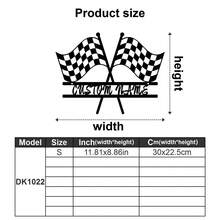 1pc Customized Racing Flag Metal Wall Decor - Personalized Name Racing Flag Metal Plaque - Customized Start And Finish Line Signs, Racing Driver Name Metal Signs, Checkered Flag Racing Club Logo, Race Decoration, Racing Sports Wall Decor - Multicolor - View 56