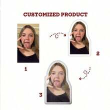 Custom Shape Pillow, Funny Girlfriend Boyfriend Photo Pillow, Gift In Memory Of Loved One, Personalized Pillow With Picture,Multi-Functional,Reusable,Ornamental,Exquisite,Stylish,Soft,Adorable,Colorful,Cute,Funny,Custom,Personalized,Customized,Unique,Ideal Gifts For Her,Ideal Gifts For Him,For Anniversaries,For Birthdays,Toys & Games,Haunt Your Home,Unique Gift,Perfect For Home Decor,Machine Washable, Digital Printing - Multicolor - View 8