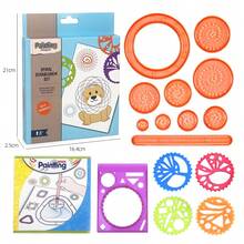 Artistic Drawing Ruler, Drafting Supplies, Art Painting Kit, Irregular Mandala Ruler, Versatile Drawing Template Set - Multicolor - View 7