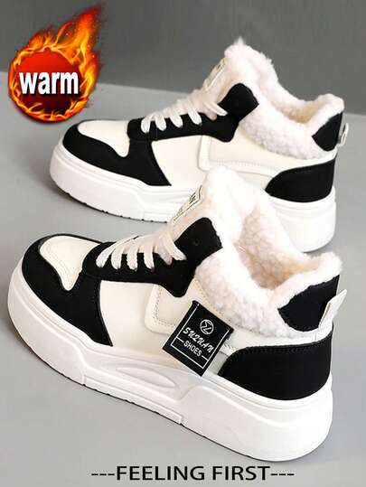 LISM 女士雪地靴，圆头，平跟，保暖，高帮，时尚，休闲，适合中年女性，户外，防寒，大码，欧码 35-40，多色可选