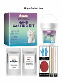 DIY Hand Molding Kit, Clone Powder 3D Hand Model Powder Hand Print DIY Souvenir Hand Molding Set - Multicolor - View 4